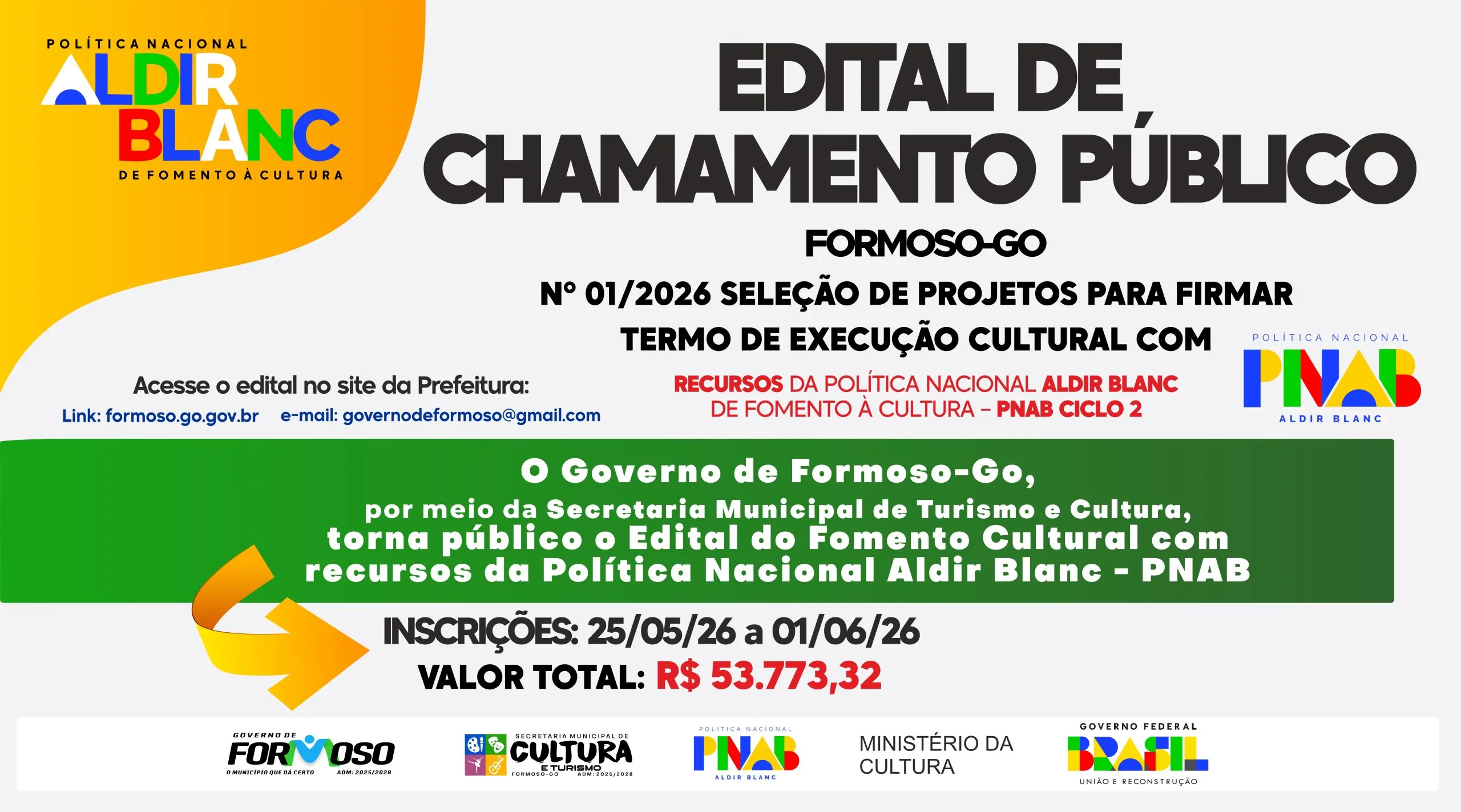 ALDIR BLANC DE FOMENTO À CULTURA – PNAB CICLO 2 - EDITAL DE
